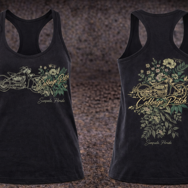 Cabbage Patch Floral Chopper Razorback Tank